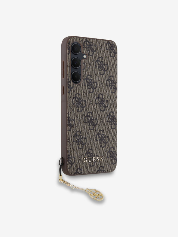 Guess Guess 4G Charm Zadní Kryt pro Samsung Galaxy A55 Brown