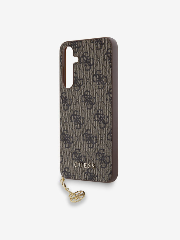Guess Guess 4G Charm Zadní Kryt pro Samsung Galaxy A55 Brown