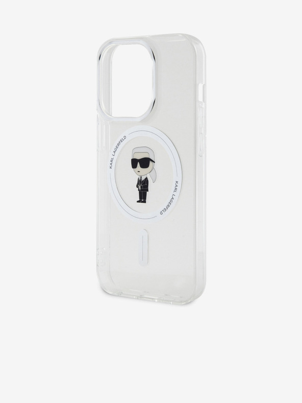 Karl Lagerfeld Karl Lagerfeld IML Ikonik MagSafe Zadní Kryt pro iPhone 15 Pro Transparent