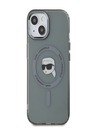 Karl Lagerfeld Karl Lagerfeld IML Karl Head Metal Frame MagSafe Zadní Kryt pro iPhone 15 Black