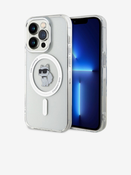 Karl Lagerfeld Karl Lagerfeld IML Choupette MagSafe Zadní Kryt pro iPhone 15 Pro Transparent