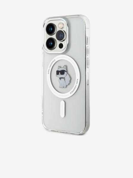 Karl Lagerfeld Karl Lagerfeld IML Choupette MagSafe Zadní Kryt pro iPhone 15 Pro Transparent