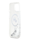 Karl Lagerfeld Karl Lagerfeld Liquid Glitter Karl and Choupette Heads MagSafe Zadní Kryt pro iPhone 15 Transparent
