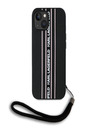 Karl Lagerfeld PU Saffiano Athleisure Stripe and Strap Zadní Kryt pro iPhone 15 Pink Karl Lagerfeld