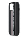 Karl Lagerfeld PU Saffiano Athleisure Stripe and Strap Zadní Kryt pro iPhone 15 Pink Karl Lagerfeld