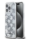 Karl Lagerfeld Liquid Glitter Monogram Gradient Zadní Kryt pro iPhone 14 Pro White Karl Lagerfeld