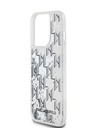 Karl Lagerfeld Liquid Glitter Monogram Gradient Zadní Kryt pro iPhone 14 Pro White Karl Lagerfeld
