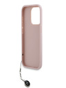 Karl Lagerfeld Karl Lagerfeld PU Saffiano Rhinestone Charm Zadní Kryt pro iPhone 15 Pro Pink