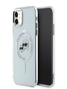 Karl Lagerfeld Karl Lagerfeld IML K&CH Heads Metal Frame MagSafe Zadní Kryt pro iPhone 11 Transparent