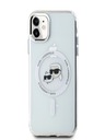 Karl Lagerfeld Karl Lagerfeld IML K&CH Heads Metal Frame MagSafe Zadní Kryt pro iPhone 11 Transparent