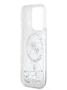 Karl Lagerfeld Karl Lagerfeld Liquid Glitter Karl and Choupette Heads MagSafe Zadní Kryt pro iPhone 15 Pro Transparent
