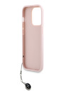 Karl Lagerfeld Karl Lagerfeld PU Saffiano Rhinestone Charm Zadní Kryt pro iPhone 14 Pro Pink