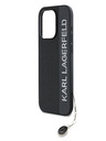 Karl Lagerfeld Karl Lagerfeld PU Saffiano Rhinestone Charm Zadní Kryt pro iPhone 15 Pro Max Black