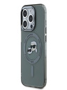 Karl Lagerfeld Karl Lagerfeld IML K&CH Heads Metal Frame MagSafe Zadní Kryt pro iPhone 15 Pro Black