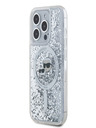 Karl Lagerfeld Karl Lagerfeld Liquid Glitter Karl and Choupette Heads MagSafe Zadní Kryt pro iPhone 15 Pro Max Transparent