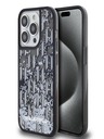 Karl Lagerfeld Liquid Glitter Monogram Gradient Zadní Kryt pro iPhone 14 Pro Max Black Karl Lagerfeld