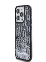 Karl Lagerfeld Liquid Glitter Monogram Gradient Zadní Kryt pro iPhone 14 Pro Max Black Karl Lagerfeld