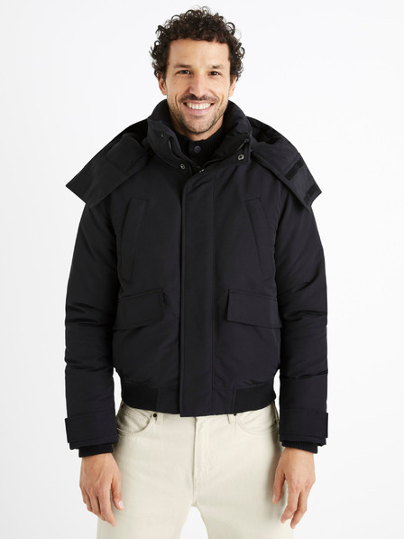 Celio Černá pánská zimní bunda Celio Cuchunky