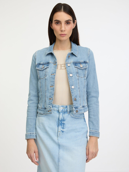 Guess Světle modrá dámská džínová bunda Guess Sexy Trucker Jacket