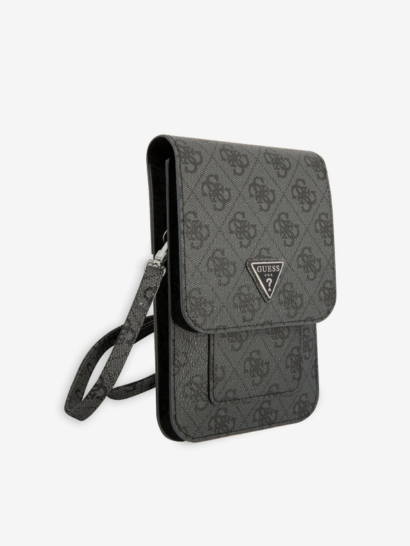 Guess Guess PU 4G Triangle Logo Taška na Telefon Black