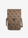 Guess Guess PU 4G Triangle Logo Taška na Telefon Brown