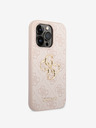 Guess Guess PU 4G Metal Logo Zadní Kryt pro iPhone 15 Pro Max Pink