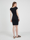Guess Černé dámské žebrované pouzdrové šaty Guess Charlotte