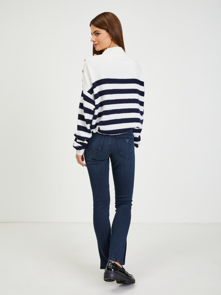 Guess Tmavě modré dámské skinny fit džíny s rozparky Guess 1981