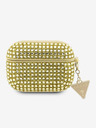 Guess Guess Rhinestones Triangle Metal Logo Pouzdro pro AirPods Pro Gold