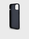 DKNY PU Leather Repeat Pattern Tonal Stripe Zadní Kryt pro iPhone 14 Black DKNY