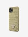 Guess Guess Rhinestones Triangle Metal Logo Kryt pro iPhone 11 Pro Max Gold