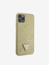 Guess Guess Rhinestones Triangle Metal Logo Kryt pro iPhone 11 Pro Max Gold