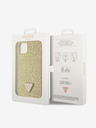 Guess Guess Rhinestones Triangle Metal Logo Kryt pro iPhone 11 Pro Max Gold