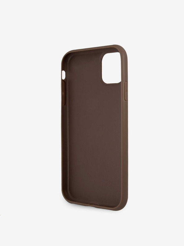 Guess Guess PU 4G Metal Logo Zadní Kryt pro iPhone 11 Brown