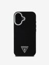 Guess Guess PU Grained Triangle Logo Zadní Kryt pro iPhone 16 Black
