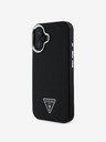 Guess Guess PU Grained Triangle Logo Zadní Kryt pro iPhone 16 Black