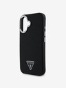 Guess Guess PU Grained Triangle Logo Zadní Kryt pro iPhone 16 Black