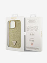 Guess Guess Rhinestones Triangle Metal Logo Kryt pro iPhone 14 Pro Max Gold