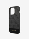 Guess Guess PU 4G Stripe Zadní Kryt pro iPhone 14 Pro Max Grey
