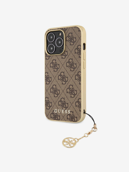 Guess Guess 4G Charm Zadní Kryt pro iPhone 13 Pro Brown