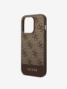 Guess Guess PU 4G Stripe Zadní Kryt pro iPhone 14 Pro Brown