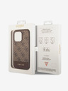Guess Guess PU 4G Stripe Zadní Kryt pro iPhone 14 Pro Brown