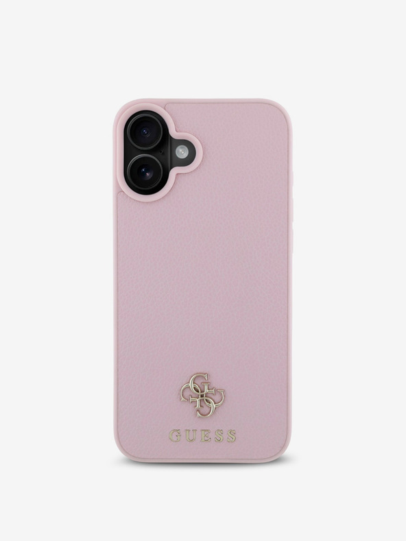 Guess Guess PU Grained 4G Small Metal Logo MagSafe Zadní Kryt pro iPhone 16 Pink