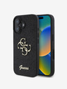 Guess Guess PU Fixed Glitter 4G Metal Logo Zadní Kryt pro iPhone 16 Black