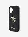 Guess Guess PU Fixed Glitter 4G Metal Logo Zadní Kryt pro iPhone 16 Black