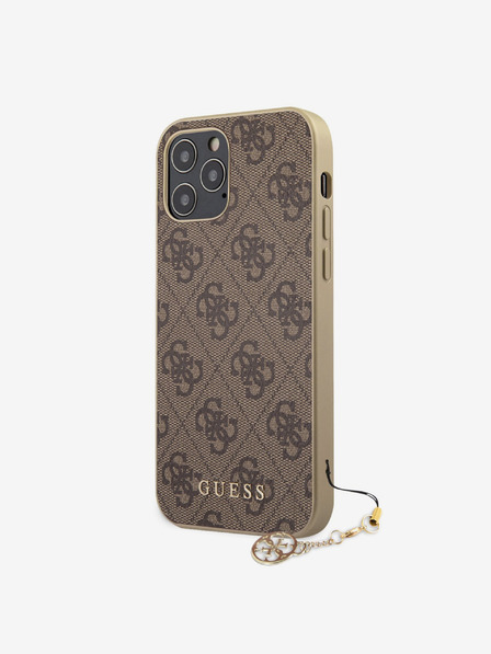 Guess Guess 4G Charm Zadní Kryt pro iPhone 12 Pro Max 6.7 Brown