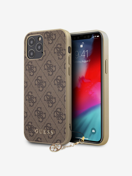 Guess Guess 4G Charm Zadní Kryt pro iPhone 12 Pro Max 6.7 Brown