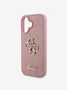 Guess Guess PU Fixed Glitter 4G Metal Logo Zadní Kryt pro iPhone 16 Pink