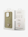 Guess Guess Rhinestones Triangle Metal Logo Kryt pro iPhone 15 Pro Gold