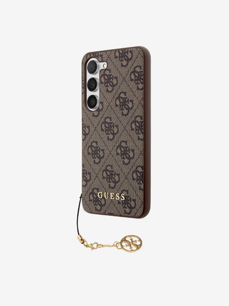 Guess Guess 4G Charm Zadní Kryt pro Samsung Galaxy S23 Brown